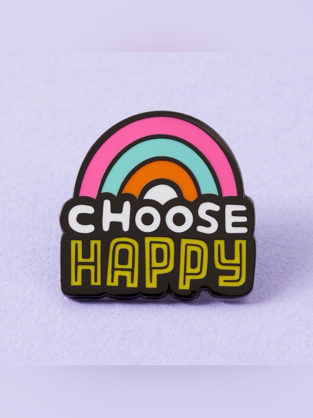 Punky Pins Choose Happy Rainbow Enamel Pin